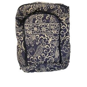 Vera Bradley Women's Laptop Bag Twirly Birds Blue and White